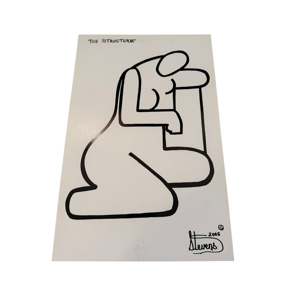 Larry Stevens 2005 The Structure Original Line Art Print